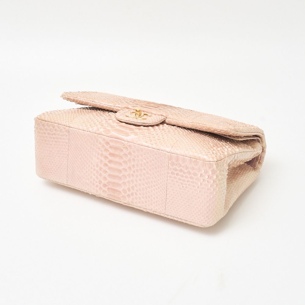 Chanel Bag Python Chain Pink Beige Shoulder Matelasse - Picture 6 of 16